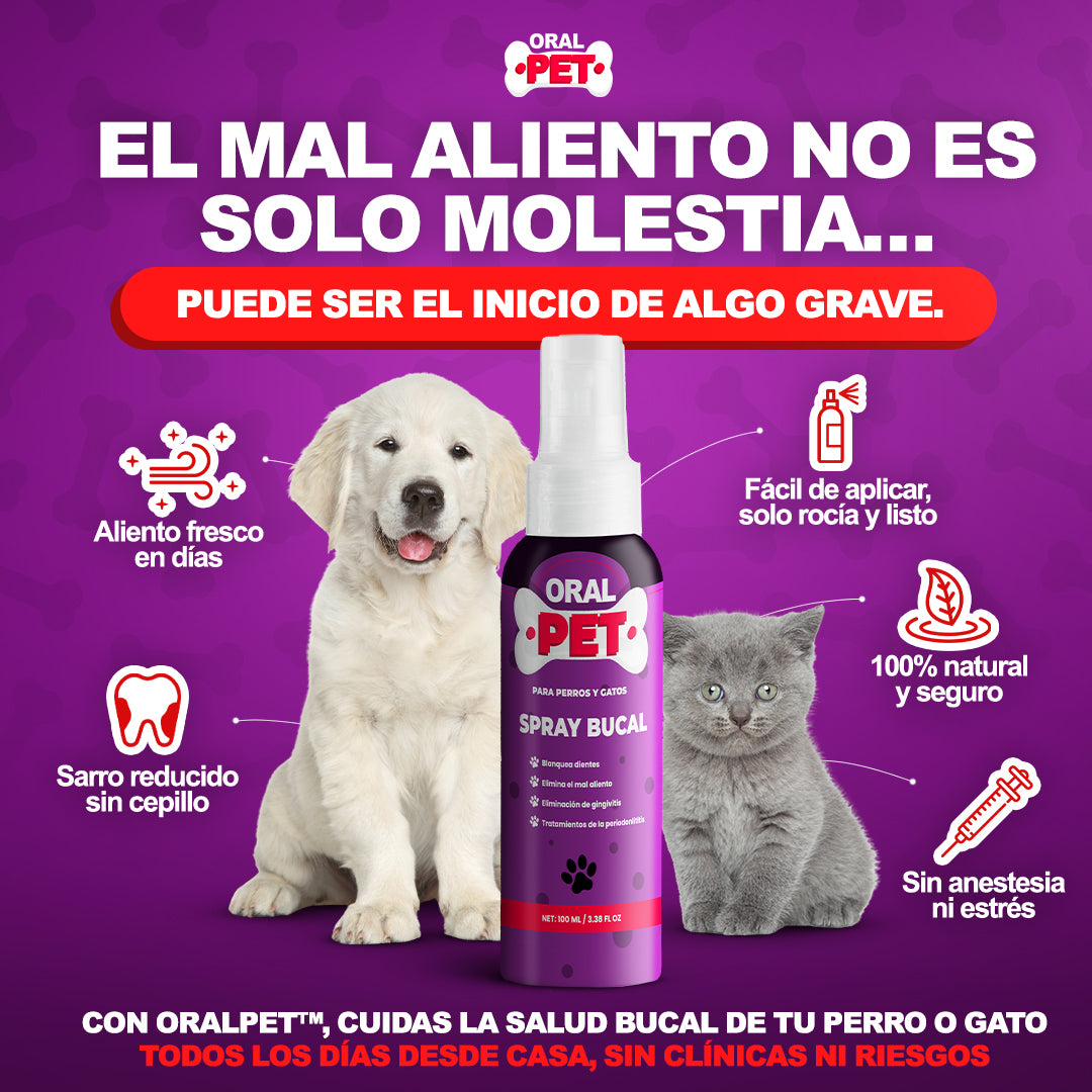 Oral Pet™ Spray Bucal Limpiador Mascotas