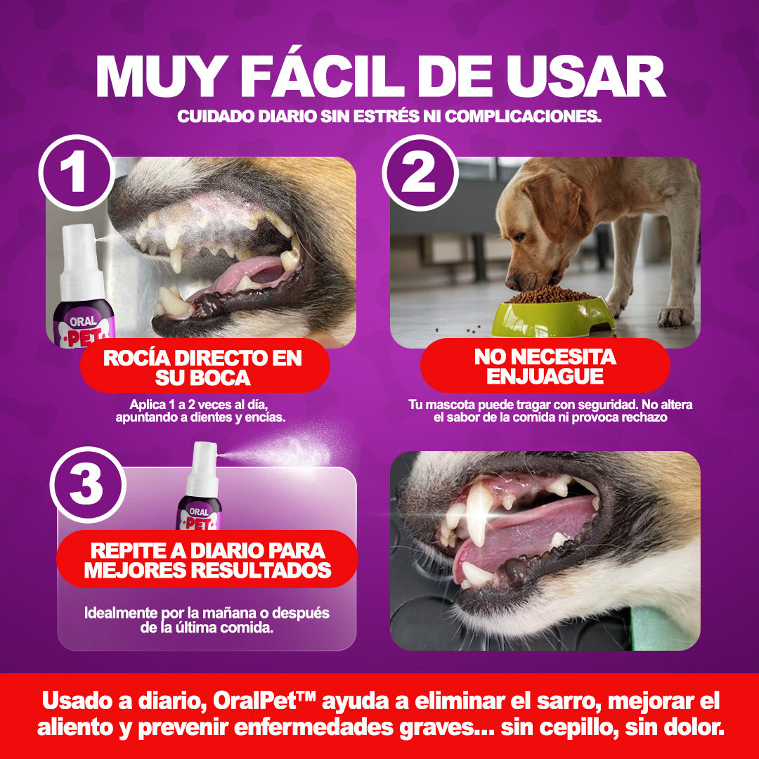 Oral Pet™ Spray Bucal Limpiador Mascotas