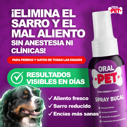 Oral Pet™ Spray Bucal Limpiador Mascotas
