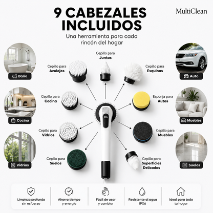 Multiclean Pro Cepillo Electrico 9 en 1
