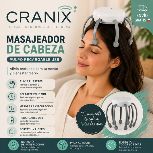Edicion Ltda | Cranix ™ Masajeador de cabeza portatil