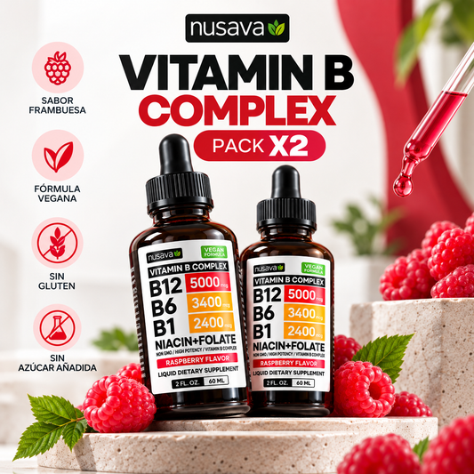 Nusava® Complejo de Vitamina B - Pack 2 Unidades de 60ml.